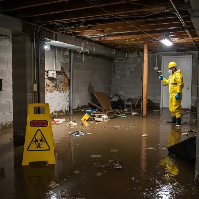 Flooded Basement Electrical Hazard in Logan County, OK Property